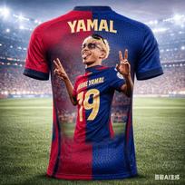 Lamine Yamal #10 Barselonos futbolo marškinėliai, Vyrams Moterims Raudoni Mėlyni Trumpomis Rankovėmis Laisvalaikio Futbolo Gerbėjų Gatvės apranga T-shirt 6XL