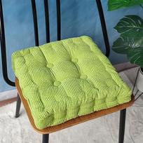 Thicken Corn Fleece Tatami Seat Office Chair Sofa Cushion Soft Pad Mat Pillow Winter Office Bar Home Decor 45X45CM žalia