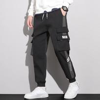 Vyriškos Cargo kelnės Kasdienės Hip Hop Kontrastingų spalvų Daug kišenių Kelnės Gatvės mada Techwear Sportinės kelnės Dideli dydžiai 7XL 7XL pilka