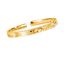 24K Gold Bracelet with Strong Color Retention, Bright Glow, and High-End CNC Craftsmanship Width: 5.5mm beige