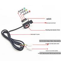 Five-star 106DX Electric Bike Throttle: Thumb Twist Grip Speed Controller with Dial 48V gray