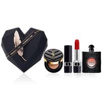 DIOR Perfume 999 Velvet Formal 3.5g+Black Opium 7.5ml+Leather Air Cushion B20 Mini 5g juoda