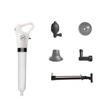 High Pressure Dredge Clog Remover with Barometer Pipe Plunger Drain Unclogging Device Drain Cleaner Toilet Clogged white