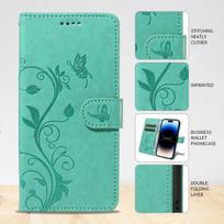Butterfly Flower Vine Case for IPhone 17 16 15 14 13 12 11 Pro Max Plus Mini 16E 17 Air Flip Wallet Card Slot Leather Book Cover iPhone17 Pro pilka
