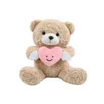 New Doll Angel Heart Hugging Bear Cute Teddy Bear Doll Plush Doll Love Bear Doll 32cm chaki