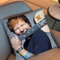 Shape Of You Global Ed Sheeran Pillow Case Pillow Case Living Room Sofa Cushion Cover Suitable For Home Bedroom Room Decoration Peach skin 18*18(CM)-1Pcs green