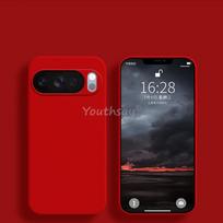 For Google Pixel 10 Pro Case Liquid Silicone Plain Case Pixel 10 Pro Cover TPU Anti-drop Protector Cover Pixel 10 Pro XL Case Google Pixel 10 raudona