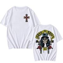 Guns N Roses T Shirt Cartoon Print Harajuku Grunge Tee-shirt Camisetas Heavy Metal Music Cotton Tshirt Ropa Hombre Punk Clothing 5XL įvairiaspalvis