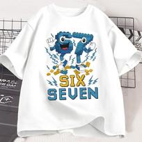 Six Seven Steal A Brainrot T-shirt Short-sleeve 67 Printed Tshirt Funny Gen Z T Shirt Harajuku XXXL gray