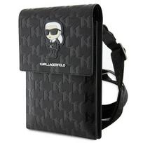 Karl Lagerfeld KLWBSAKHPKK Black Saffiano Monogram Ikonik Handbag