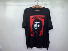 Che Guevara Hasta La Victoria Siempre Big Face Printed 90s t-Shirt and kids shirt L 130 black
