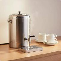 Electric Water Boiler Faucet Long-Lasting Hot Water Dispenser Tap Commercial Boiler Spigot Leakproof Appliance Parts Steady gray