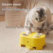 Cheese House 3-in-1 Smart Cat Toy: Whack-a-Mole Feather Teaser žalia