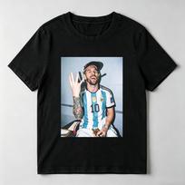 Custom Print Lionel Messi Fan Tshirt Versatile Football Streetwear Great Birthday  Holiday Gift For All Messi Enthusiasts M white