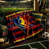 Pogoń Football Crest Blanket Flannel Throw for Sofa, Indoor, Camping, Living Room, Office, Chair, And Bed Soft Birthday Gift 80cmx120cm