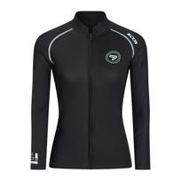 1.5mm Neoprene Wetsuit Top Long Sleeve Snorkeling Diving Surfing Warmth Protection Unisex Adult M black