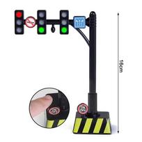 [DO]Mini Traffic Signal Light Toy Model Simulation Road Sign Scene LED Kid Traffic Safe Education Learning Toy Car Accessories