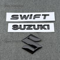 ABS juodos priekinės grotelės, galinės bagažinės emblemos lipdukai SUZUKI SWIFT 3D automobiliui, logotipas, ženklelis, vandeniui atsparūs, automobilio stiliaus priedai
