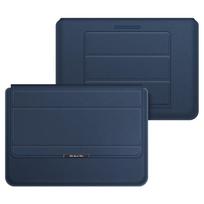 Magnetic Laptop Sleeve With Stand MacBook Air Pro 13 14 15.6 Inch PU Leather Case Portable Notebook Inner Bag 11-12 inch