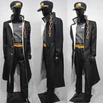 Sandėlyje Jotaro Kujo Cosplay Kostiumas Anime 3 Dalies Stardust Crusaders Kujo Jotaro Juodas Apranga Uniforma Helovino Tematikos vakarėlis Female Size gray