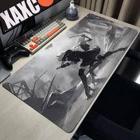 B Nier Automata Anime Mousepad Custom Skin Cartoon Anime Gaming Mouse Pad Keyboard Mouse Mats Desk Mat Accessories Bedroom 800x400x2mm gray