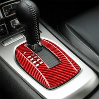 Anglies pluošto automobilio interjero pavarų perjungimo panelės lipdukas Chevrolet Camaro 2012 2013 2014 2015 raudona