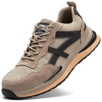 Flying Woven Labor Insurance Shoes, Smash-proof and Puncture-proof Work Labor Insurance Shoes, Wear-resistant Safety Protective Shoes 48 black