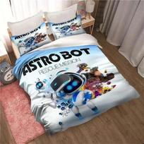 ASTRO BOT Mielas animacinių filmų patalynės komplektas Antklodžių komplektas viengulė dvigulė lova labai didelė lovos komplektas suaugusiems berniukams Miegamojo antklodės užvalkalas pagalvės užvalkalas AU Single 140x210cm black
