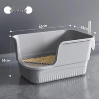 Ypač didelė pusiau uždara, apsaugota nuo purslų kačių tualeto dėžė Meino kunams Extra Large Space - Splash Proof / Easy to Clean