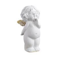 Dervos Imitacijos Gipsas Širdies formos Mažas Angelas Stalo Ornamentas, Stiliaus Charakteris Namų Dekoracija Skulptūra One Size white
