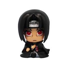 Anime Figure Naruto Kakashi Action Figure Q Version Kawaii Sasuke Itachi Figurine Car Decoration Collection Toy Christmas gift black