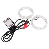 2pcs LED Angel Eyes Light Multi Color 80mm 9‑36V App Control Multifunction Headlight Halo Rings Lamp white
