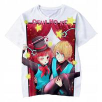 2023 Harajuku trumpomis rankovėmis drabužiai Oshi No Ko marškinėliai Anime Manga 3D spausdinimas Streetwear vyrams moterims laisvalaikio mada per dideli viršutiniai drabužiai XS red