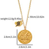 Harry Potter Vintage Magical Cup of The Four University Colleges Emblem Pendant Necklace beige