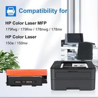 MyCartridge W2070A Toner Compatible avec HP Color Laser MFP-178NW MFP-179FNW 150NW 150A pour Toner HP W2070A 117A Noir 1 Noir