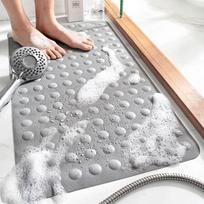 Rubber Non-Slip Bathroom Mat Soft Shower Massage Mat With Suction Cup Non-Slip Bathtub Mat El Home Bathroom Accessories Quality 40x70cm gray
