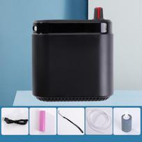 Nešiojamas deguonies siurblys 3 l/min Įkraunamas tylus USB oro siurblys oro kompresorius žuvų rezervuaro akvariumas juoda