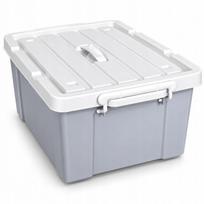 Plastikinė daiktadėžė su dangčiu ir ratukais, 50 l, 51 × 38,5 × 24,5 cm