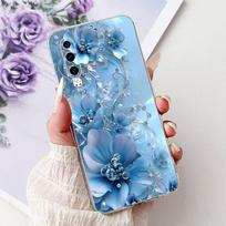 Skirta Huawei P30 dėklas P30 Pro dangtelis ELE-L29 ELE-L04 VOG-L29 VOG-L09 Madingas gėlių minkšto silikono buferis Skirta HuaweiP30 P30Pro Coque Huawei P30 Pro gray