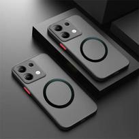 Wireless Magnet Cover For Magsafe Case for Xiaomi 14T 15 Poco M6 Pro 4G matte Camera Protect cover for poco F6 F5 x6 pro For poco f5 gray