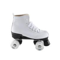 Unisex Double-Row Roller Skates: White Inline, Four-Wheel, Flashing Shoes for Adults 41