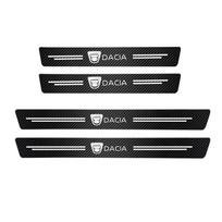 1/4/5 vnt. Anglies pluošto automobilio durų slenksčio apsaugos nuo įlipimo Lipdukai Dacia Duster Logan Sandero Stepway Dokker Lodgy MCV black