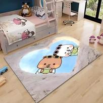 1pcs Bubu Dudu Panda Bear Printed Carpet Doormat Bedroom Decorative rug for Living Room Kitchen Floor Mat Bathroom Anti-slip Mat 40cmx60cm white