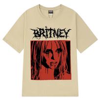 Britney Spears Metal Rock Graphic Vintage Tshirt Unisex Unisex Fashion Hip Hop T Shirts Short Sleeve Pure Cotton T Shirt Ins Y2k M black