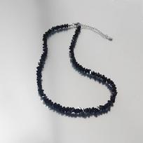 Blizgantis permatomas karoliukų vėrinys Krištolinis netaisyklingas stiklo krištolo vėrinys Raktikaulio grandinėlė Moterims Black Necklace gray