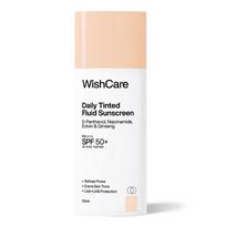 WishCare Daily Fluid Tinted Sunscreen SPF50 PA++++ | L103 | Broad Spectrum Protection for all skin types | In-Vivo Tested Tinted Sun Screen | D-P beige