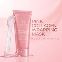 Lakyou Beauty Pink Collagen Wrapping Mask | 100g | Niacinamide & Collagen Face Mask | Brightening, Hydrating & Nourishing | Glowing Skin | All Ski pink