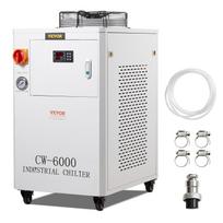 VEVOR Pramoninis vandens aušintuvas, CW6000, 1500W Pramoninė vandens aušinimo sistema su kompresoriumi, 15L vandens rezervuaro talpa, 65 L/min maksimalus srautas