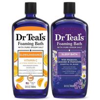 Dr. Teal's Epsom Salt Foaming Bath 1 pcs & Epsom Salt Bubble Bath Bombs 1 pcs 2 pcs 1L gray