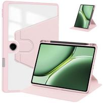 Dėklas Oneplus Pad 2, 12,1 colio, 360° besisukantis akrilinis stovas, Coque OnePlus Pad 2 dėklas su vietomis pieštukams Oneplus Pad 2 12.1 rožinė